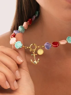 Collar Begur Conchas Acero Baño Oro