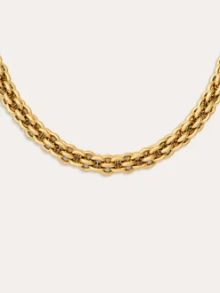 Collar Big Rope Acero Baño Oro