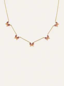 Collar Butterfly Baño Oro