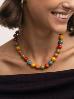 Collar Canela Acero Baño Oro