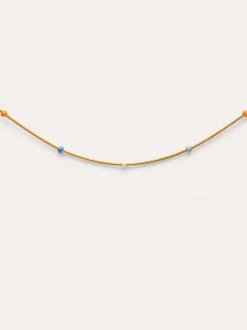 Collar Carla Enamel Acero Baño Oro