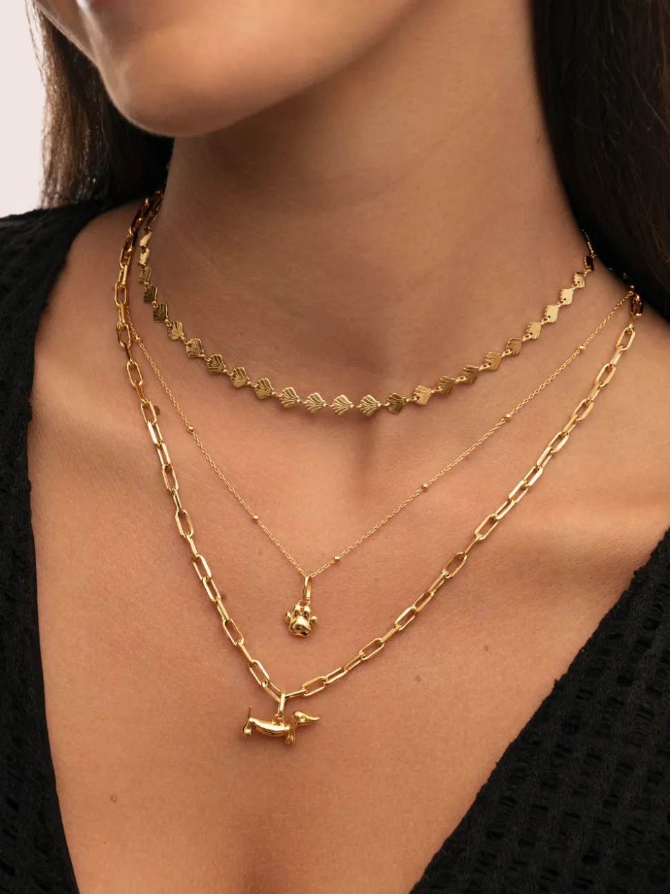 Collar Chic Acero Baño Oro
