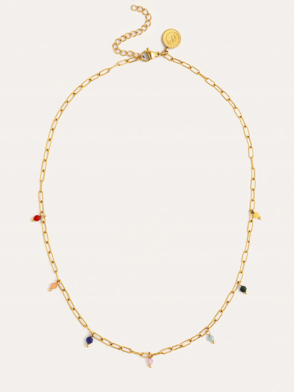 Collar Chic Dancing Stones Acero Baño Oro