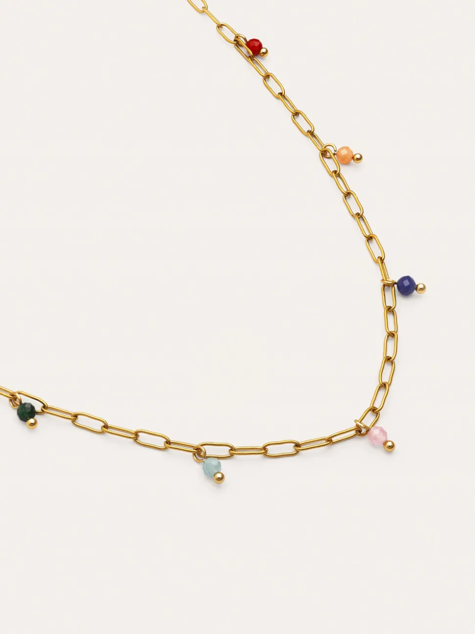 Collar Chic Dancing Stones Acero Baño Oro