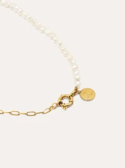 Collar Chic Pearl Acero Baño Oro