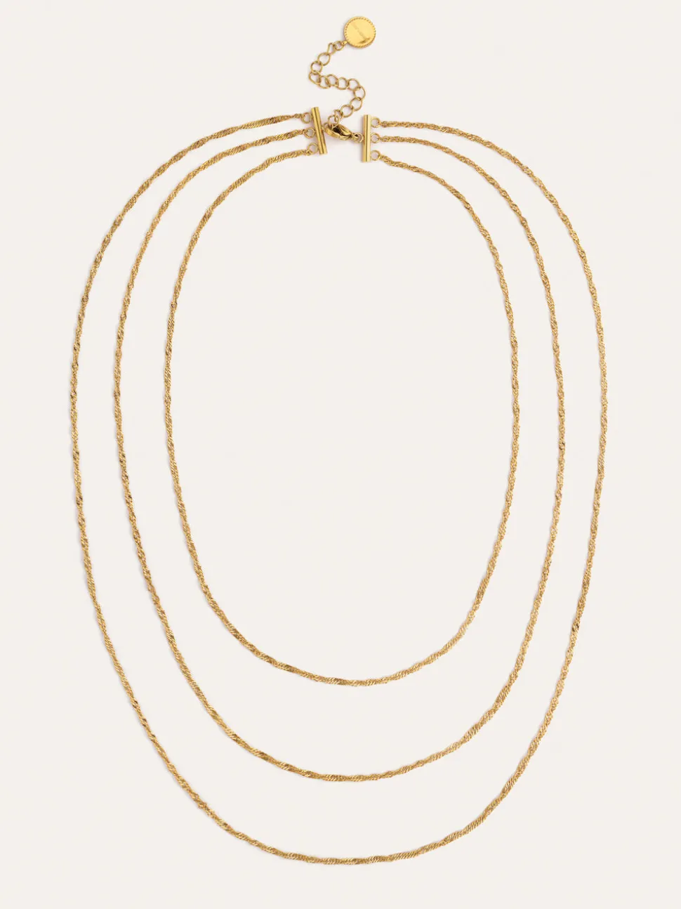 Collar Cleopatra Mini Twist Acero Baño Oro