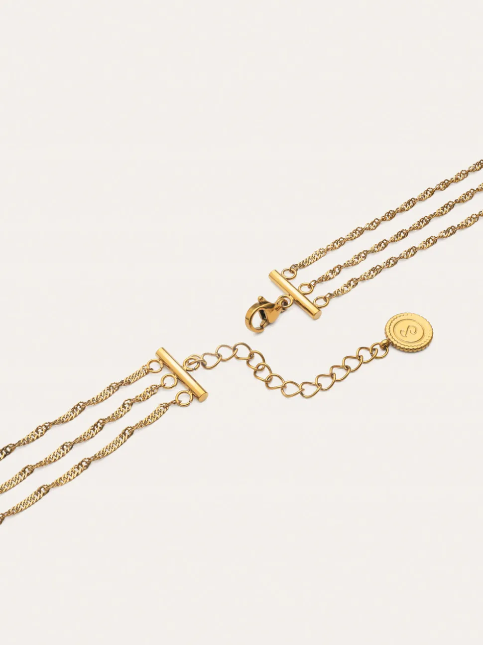 Collar Cleopatra Mini Twist Acero Baño Oro