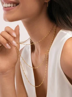 Collar Cleopatra Mini Twist Acero Baño Oro