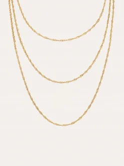 Collar Cleopatra Mini Twist Acero Baño Oro