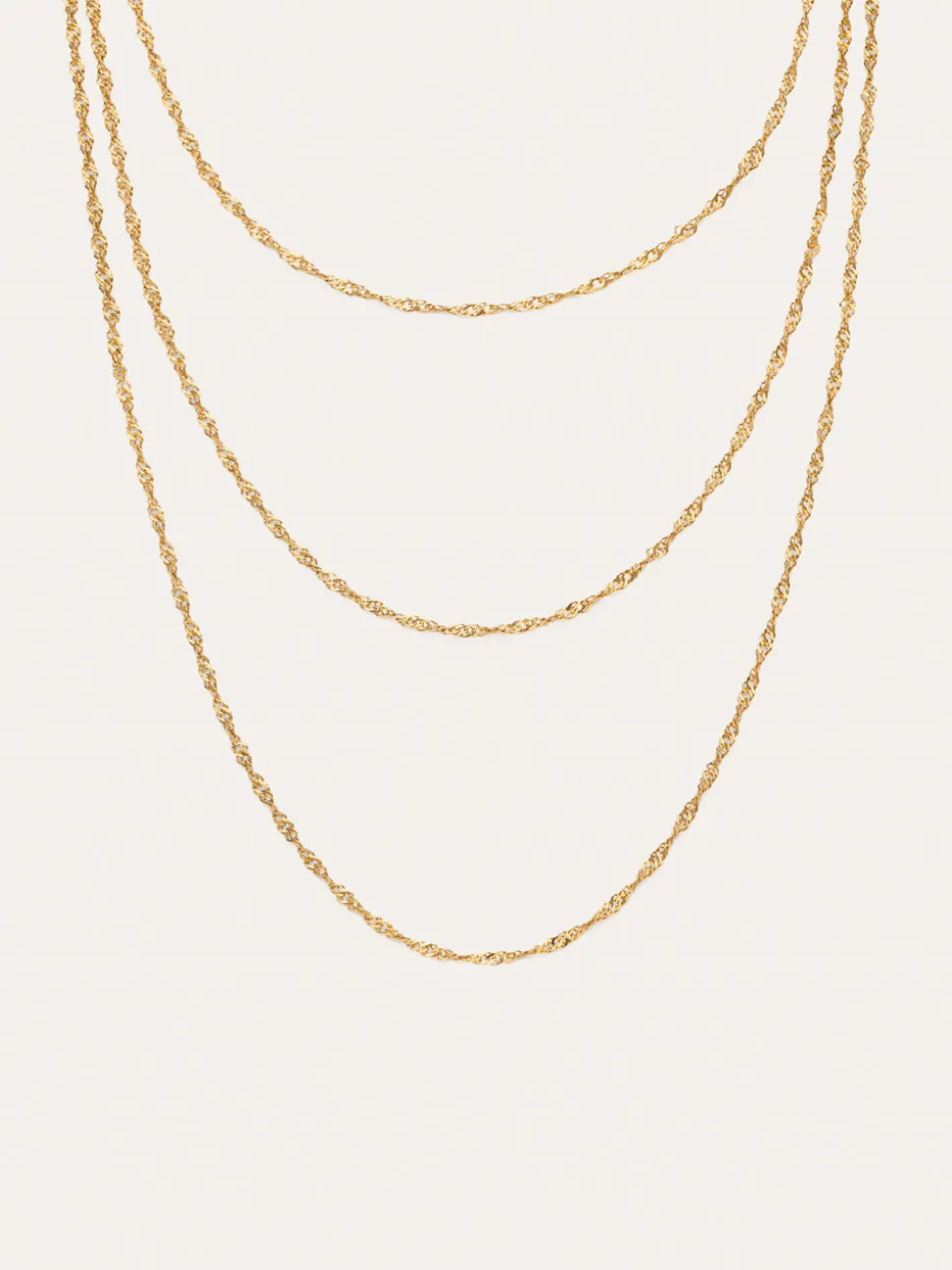 Collar Cleopatra Mini Twist Acero Baño Oro