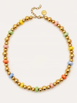 Collar Color Bomb Acero Baño Oro