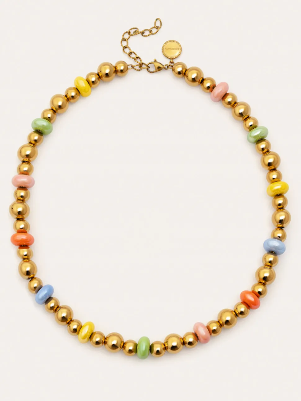 Collar Color Bomb Acero Baño Oro