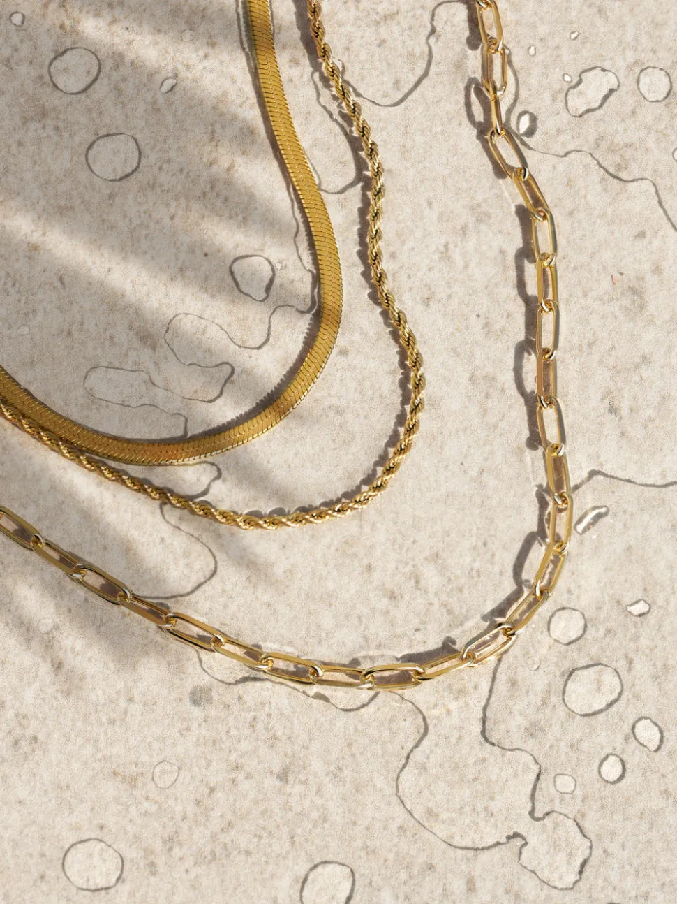 Collar Cord Acero Baño Oro