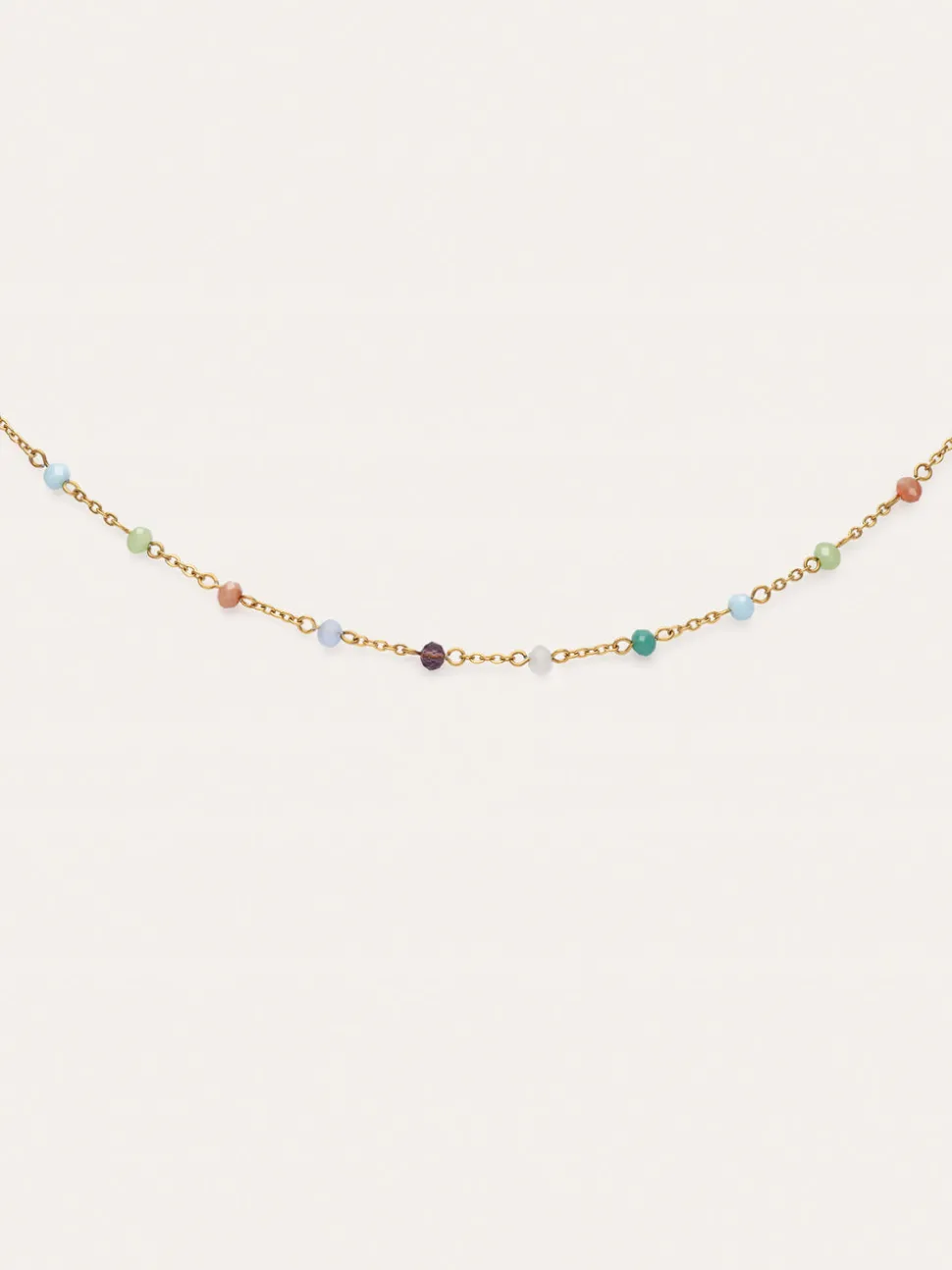 Collar Crystals Colors Acero Baño Oro