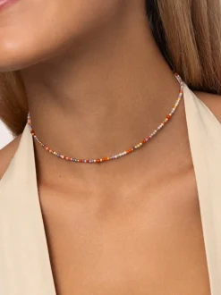 Collar Crystal Summer Acero Baño Oro
