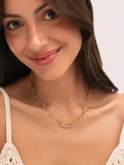 Collar Dancing Daphne Acero Baño Oro