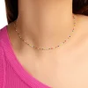 Collar Dots Colors Enamel Plata