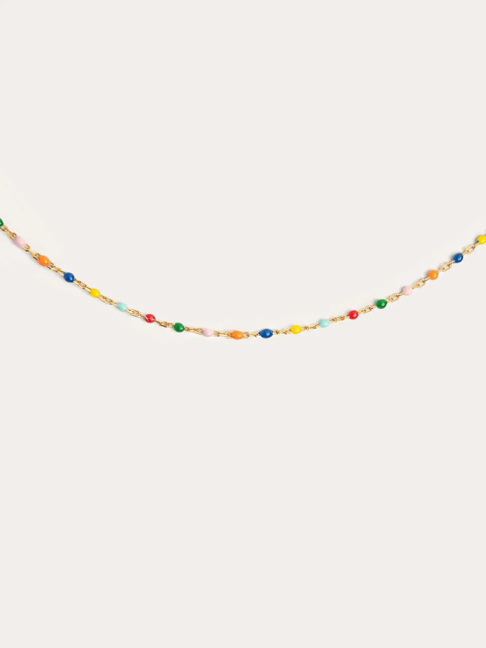 Collar Dots Colors Enamel Plata Baño Oro