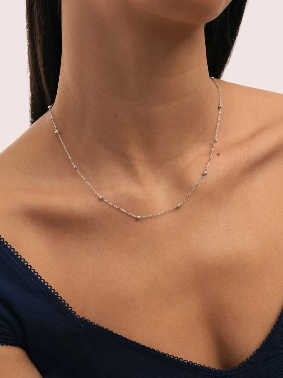 Collar Dots L Acero