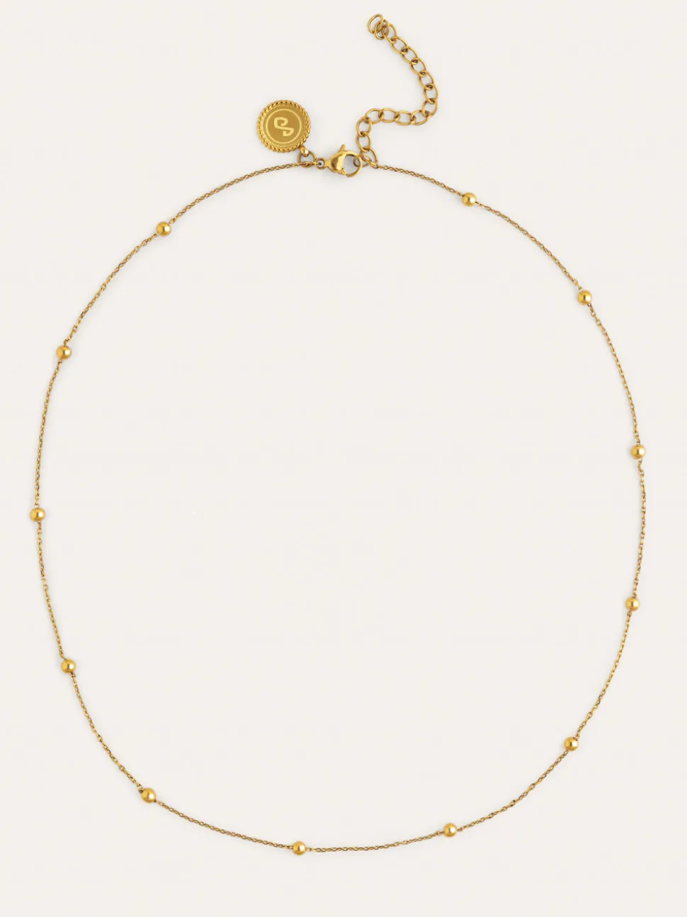 Collar Dots L Acero Baño Oro