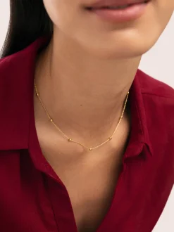 Collar Dots L Acero Baño Oro