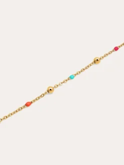 Collar Dots L Colors Enamel Acero Baño Oro