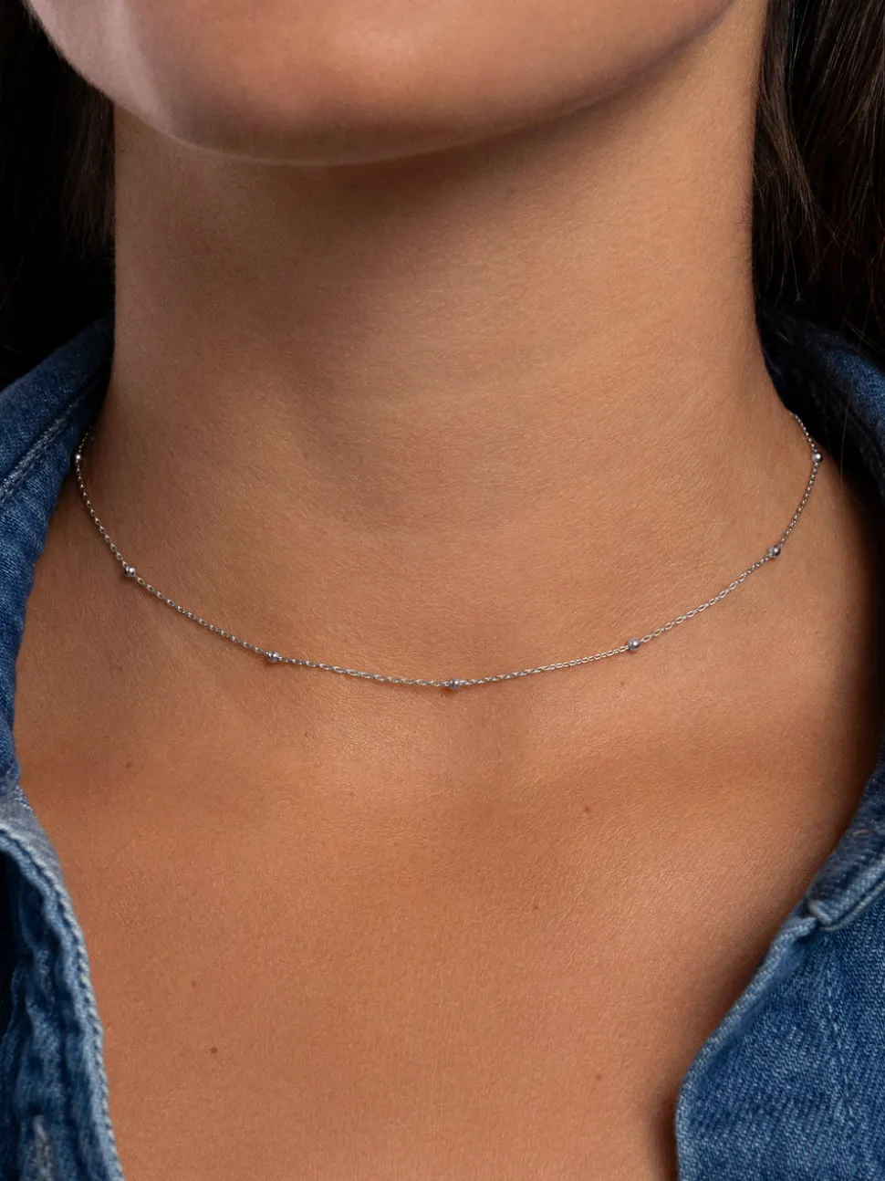 Collar Dots Plata