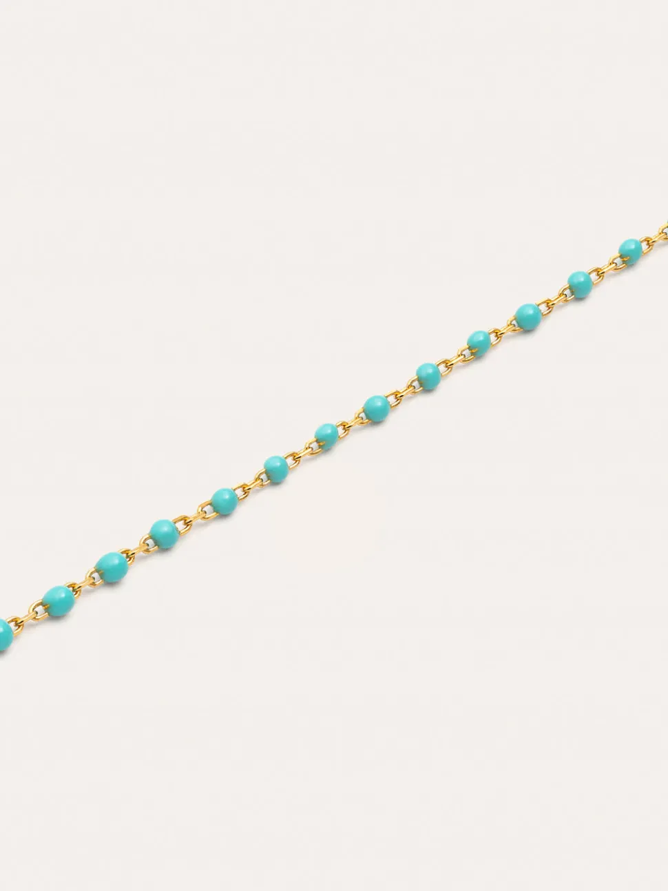 Collar Dots Turquoise Enamel Plata Baño Oro