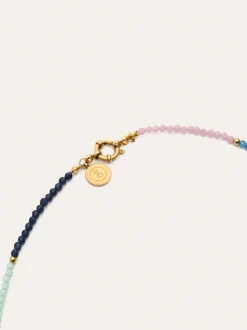 Collar Dye Dots Bruma Acero Baño Oro