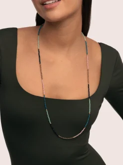 Collar Dye Dots Bruma Acero Baño Oro