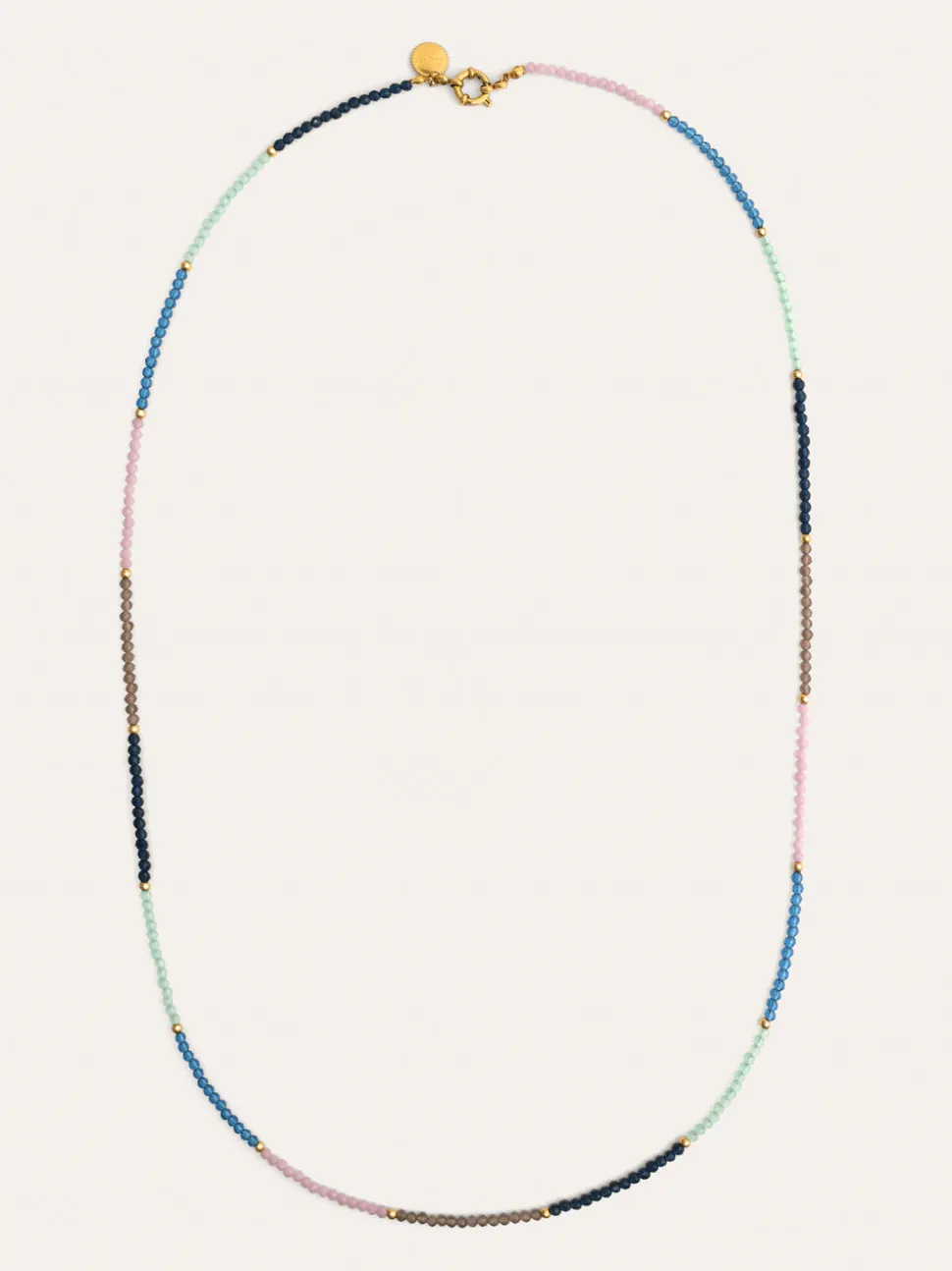 Collar Dye Dots Bruma Acero Baño Oro