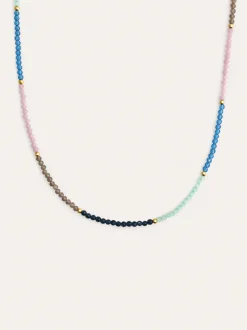 Collar Dye Dots Bruma Acero Baño Oro