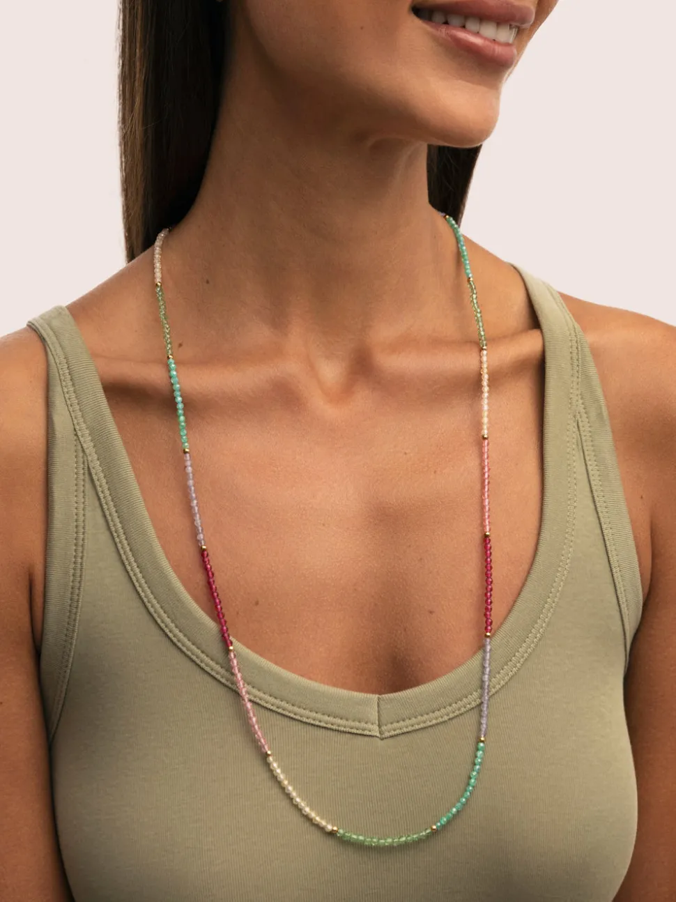 Collar Dye Dots Pastel Acero Baño Oro