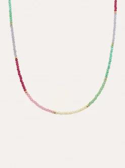 Collar Dye Dots Pastel Acero Baño Oro