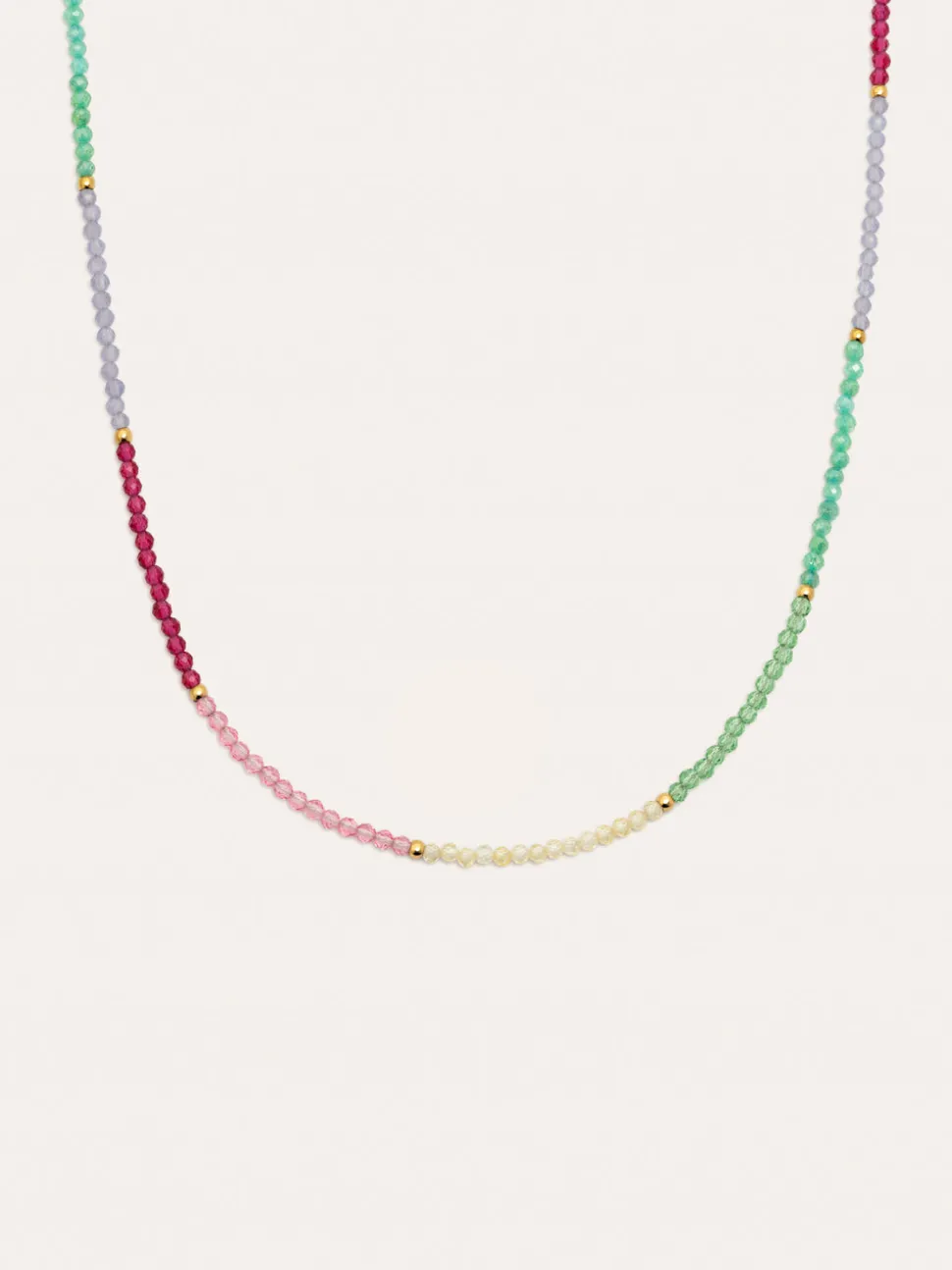 Collar Dye Dots Pastel Acero Baño Oro