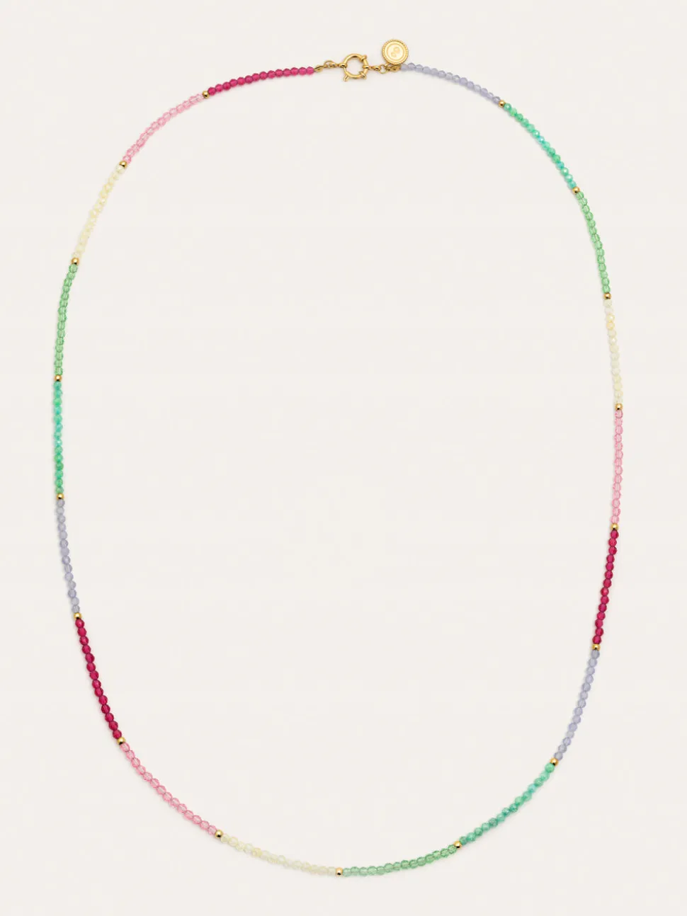Collar Dye Dots Pastel Acero Baño Oro