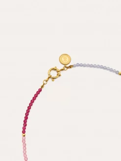 Collar Dye Dots Pastel Acero Baño Oro