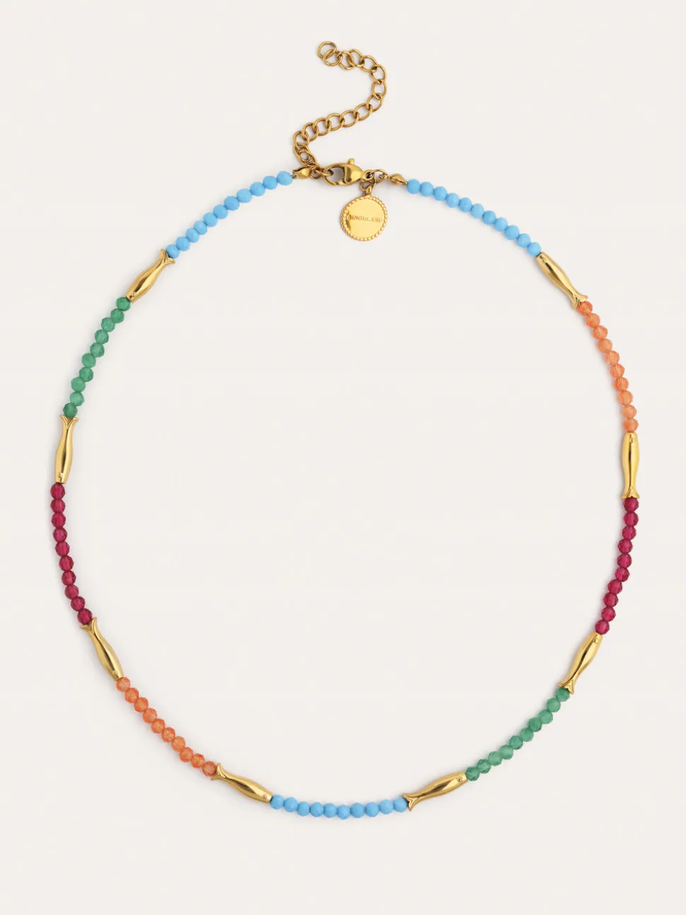 Collar Dye Peces Acero Baño Oro
