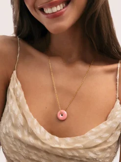 Collar Easy Rosé Acero Baño Oro