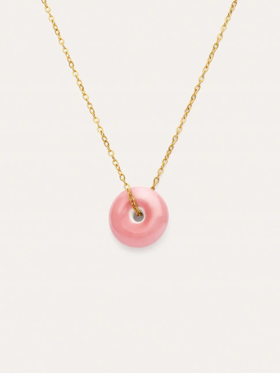Collar Easy Rosé Acero Baño Oro