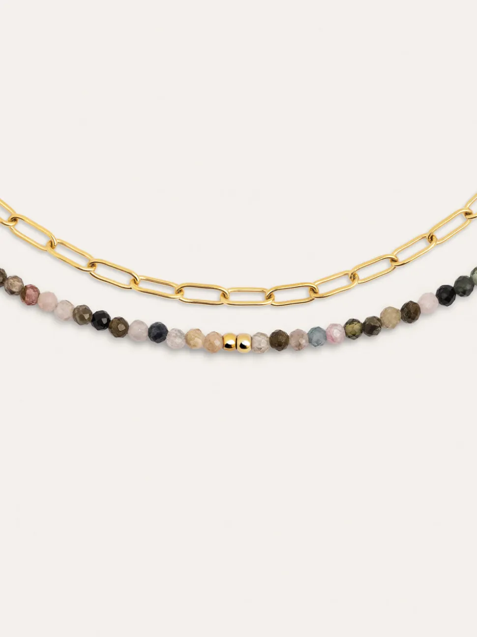Collar Eloise Long Acero Baño Oro
