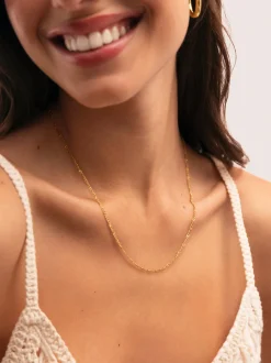 Collar Fiore Acero Baño Oro