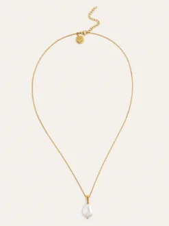 Collar Gala Perla Acero Baño Oro