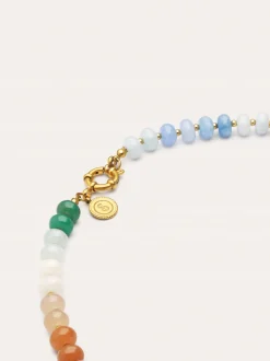 Collar Gummy Stones Acero Baño Oro