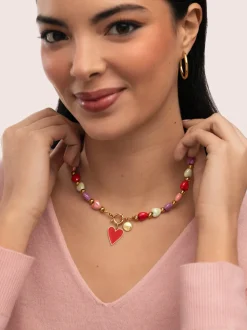 Collar l'Amour à Paris Color Acero Baño Oro