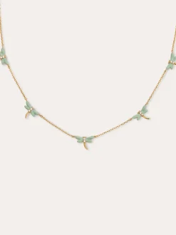 Collar Libélula Baño Oro