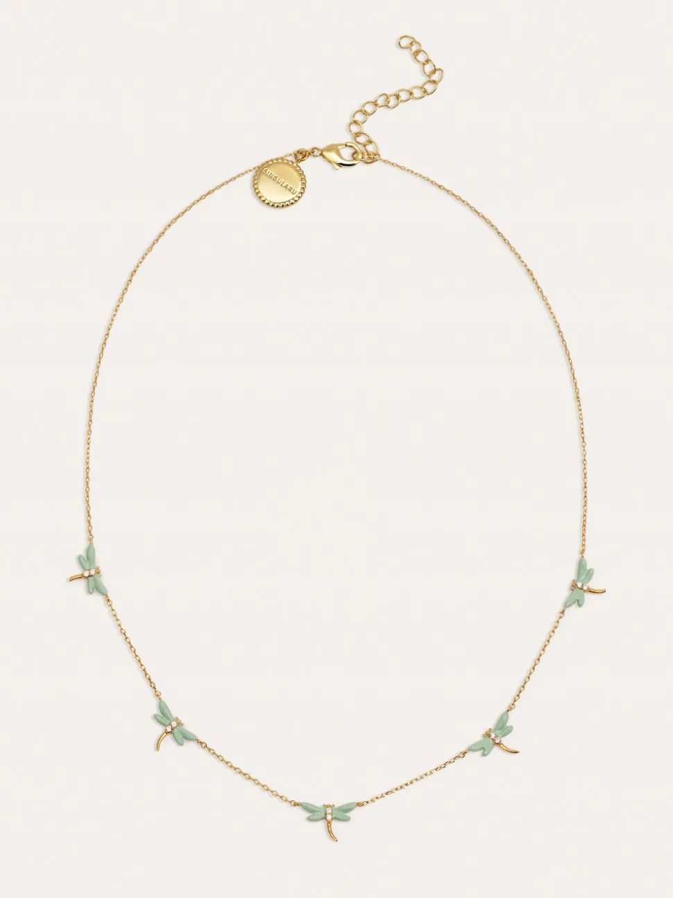 Collar Libélula Baño Oro