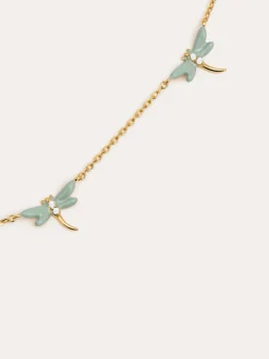 Collar Libélula Baño Oro