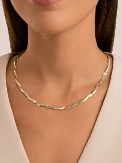 Collar Lisse Twister Acero Mix