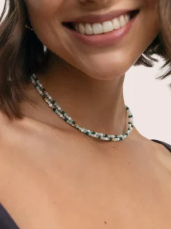 Collar Long Altea Ice Acero Baño Oro